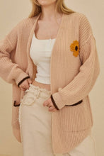 Load image into Gallery viewer, Sunflower Embroidered Cardigan