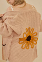 Load image into Gallery viewer, Sunflower Embroidered Cardigan