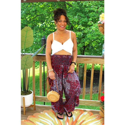 Sweet Red Peacock Pants
