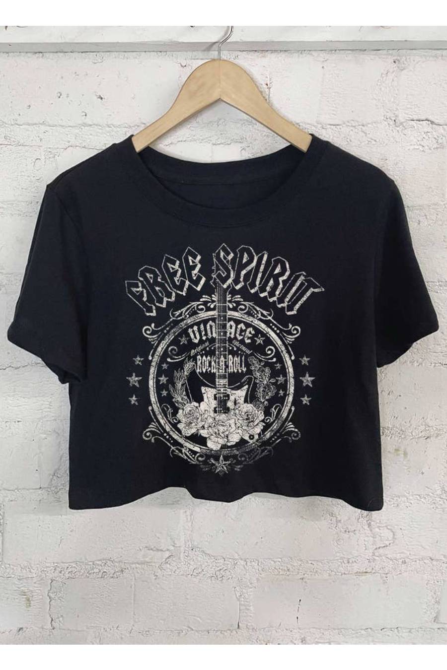 Vintage Free Spirit Rock & Roll Short Crop Top