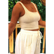 Load image into Gallery viewer, Vintage Seashell Crop Top