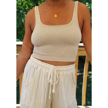 Load image into Gallery viewer, Vintage Seashell Crop Top