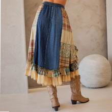 Load image into Gallery viewer, YT Western Boho Midi Skirt