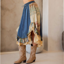 Load image into Gallery viewer, YT Western Boho Midi Skirt