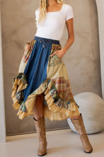 Load image into Gallery viewer, YT Western Boho Midi Skirt