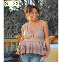 Load image into Gallery viewer, Ruffled Flower Lace Cami