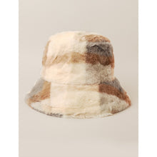 Load image into Gallery viewer, Calico Faux Fur Bucket Hat