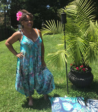 Load image into Gallery viewer, Rainbow Teal Convertible Jumpsuit
