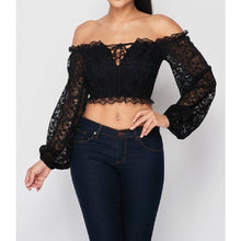 Load image into Gallery viewer, Romantic Lace Crop Top