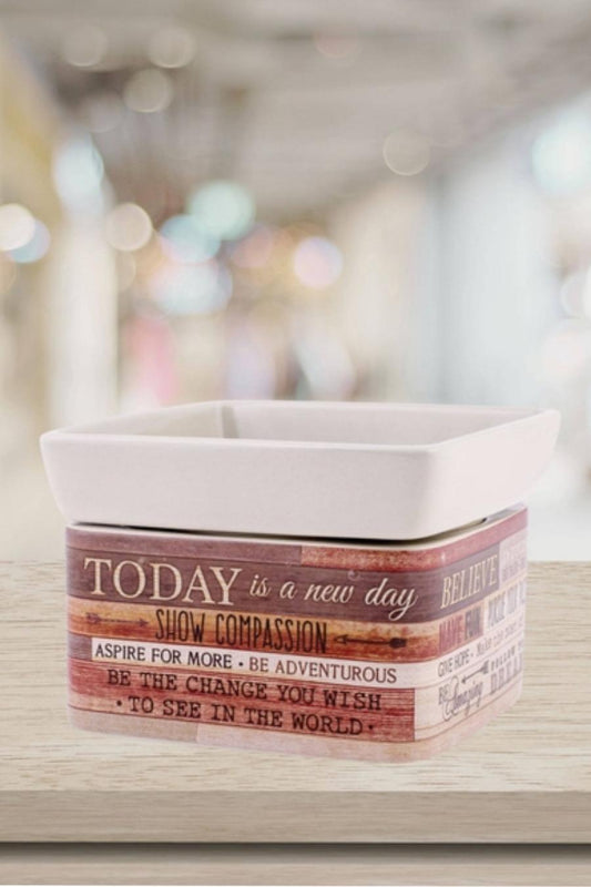 2-in-1 "Today Is A New Day" Wax Warmer
