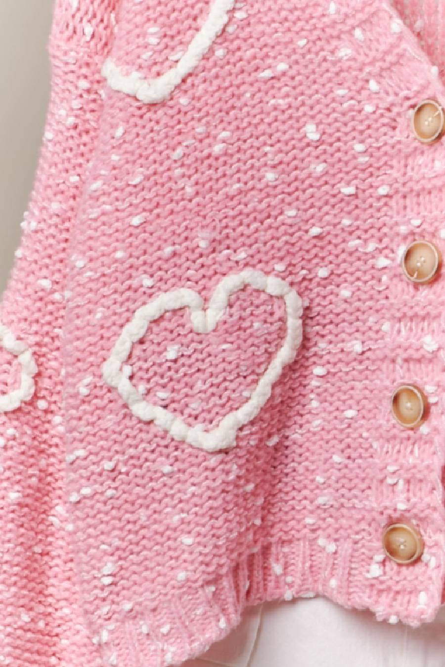 Always Pink For You Heart Cardigan