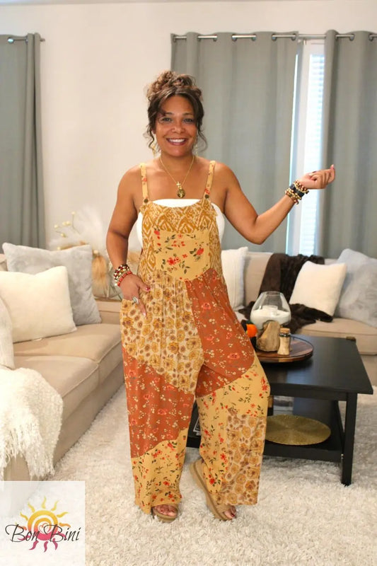 BB Amber Hue Patchwork Overalls