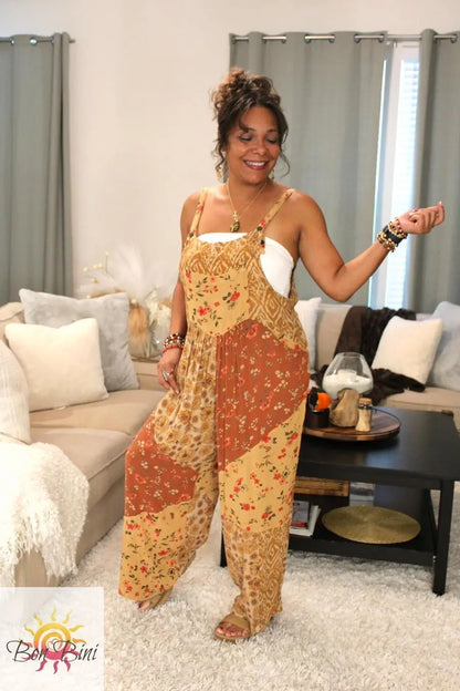 BB Amber Hue Patchwork Overalls