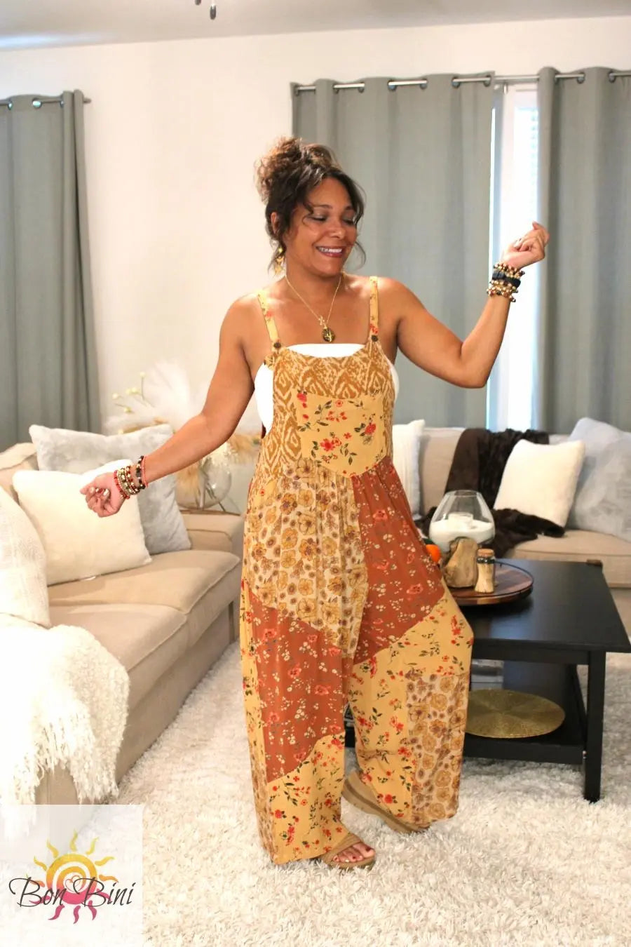 BB Amber Hue Patchwork Overalls