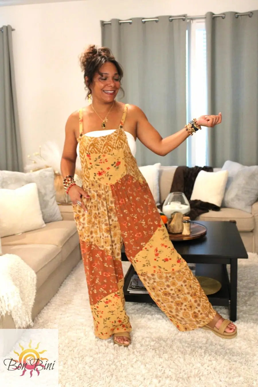BB Amber Hue Patchwork Overalls