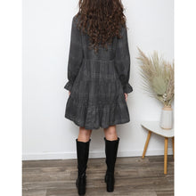 Load image into Gallery viewer, Ava Tiered Plaid Shirtdress
