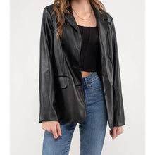 Load image into Gallery viewer, Avery Faux Leather Blazer
