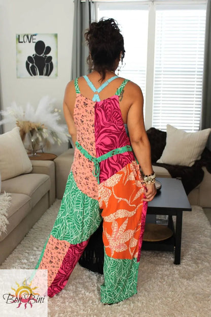 BB Cabana Party Patchwork Overalls