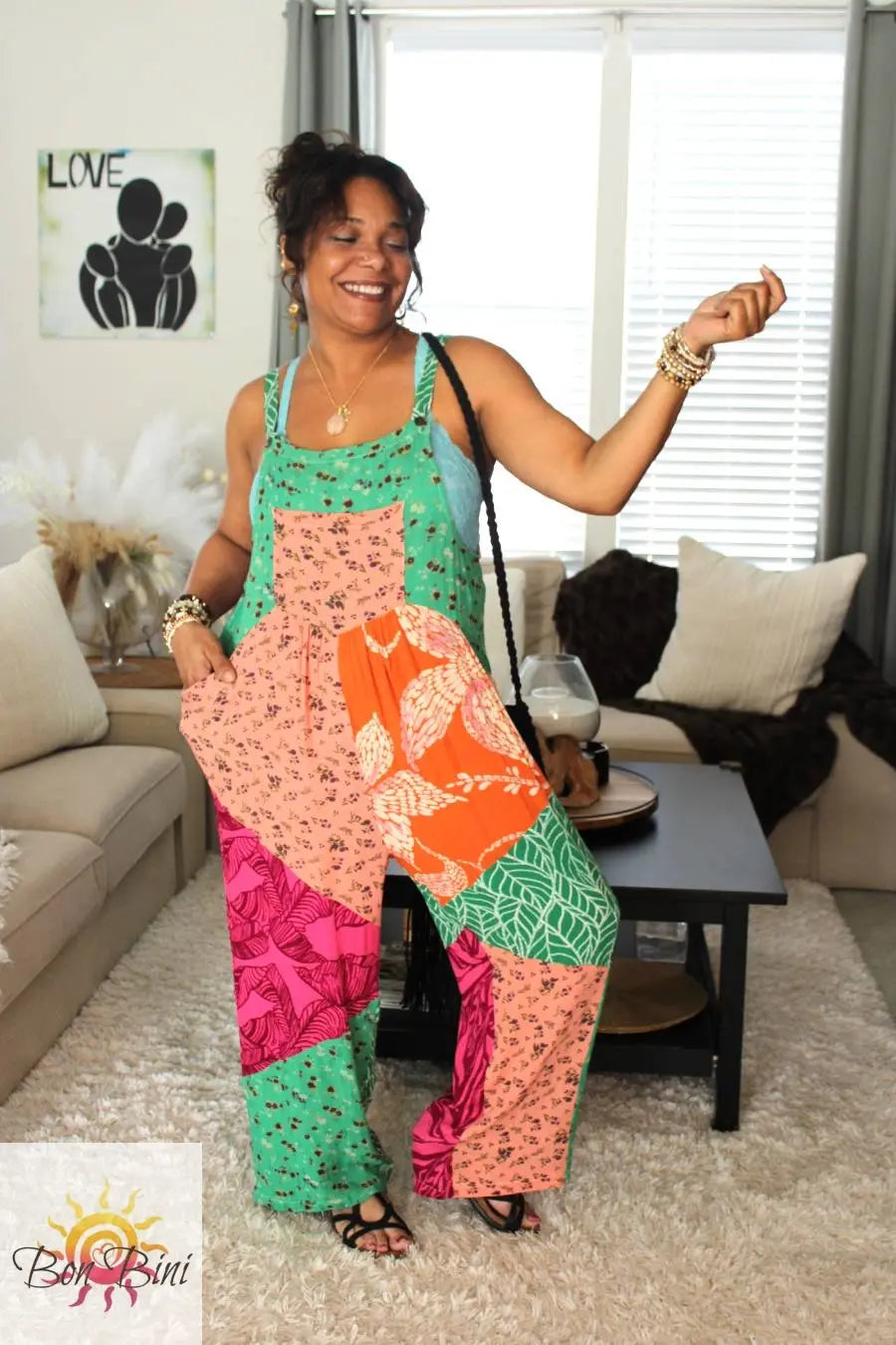 BB Cabana Party Patchwork Overalls
