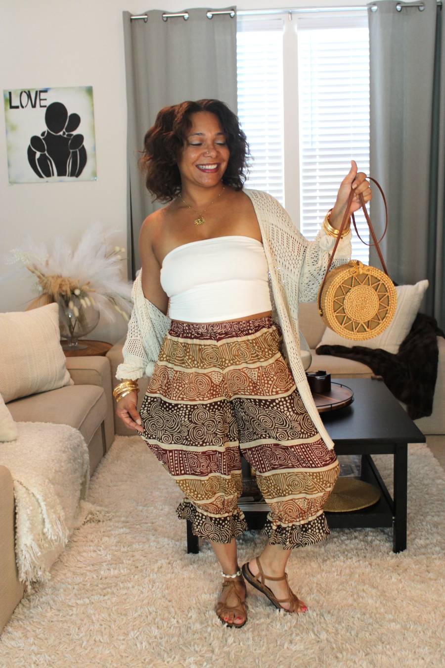 BB Coffee Swirls Midi Capri Bloomer Shorts