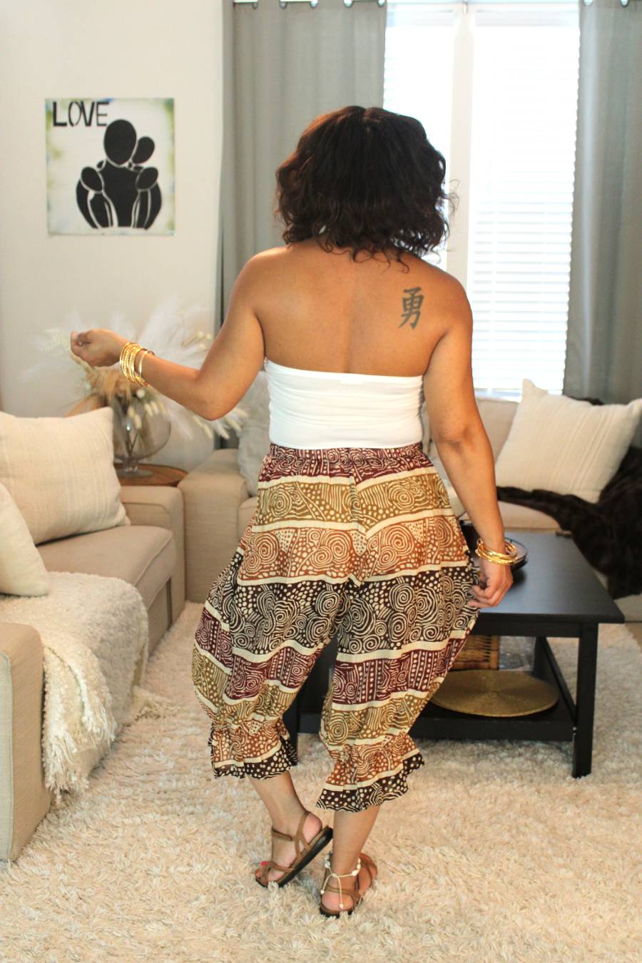 BB Coffee Swirls Midi Capri Bloomer Shorts