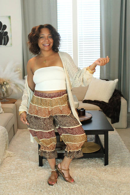 BB Coffee Swirls Midi Capri Bloomer Shorts