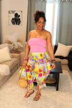 Load image into Gallery viewer, BB Flower Painting Bloomer Midi Capri Short
