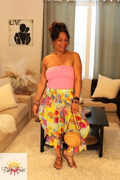 BB Flower Painting Bloomer Midi Capri Short
