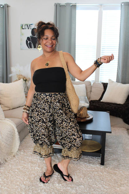 BB Gilded Batik Midi Capri Bloomer Shorts