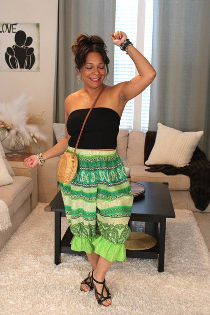 BB Lime Margarita Bloomer Midi Capri Short