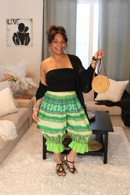 BB Lime Margarita Bloomer Midi Capri Short