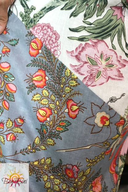 BB Pastel Garden Romance Patchwork Hippie Overalls