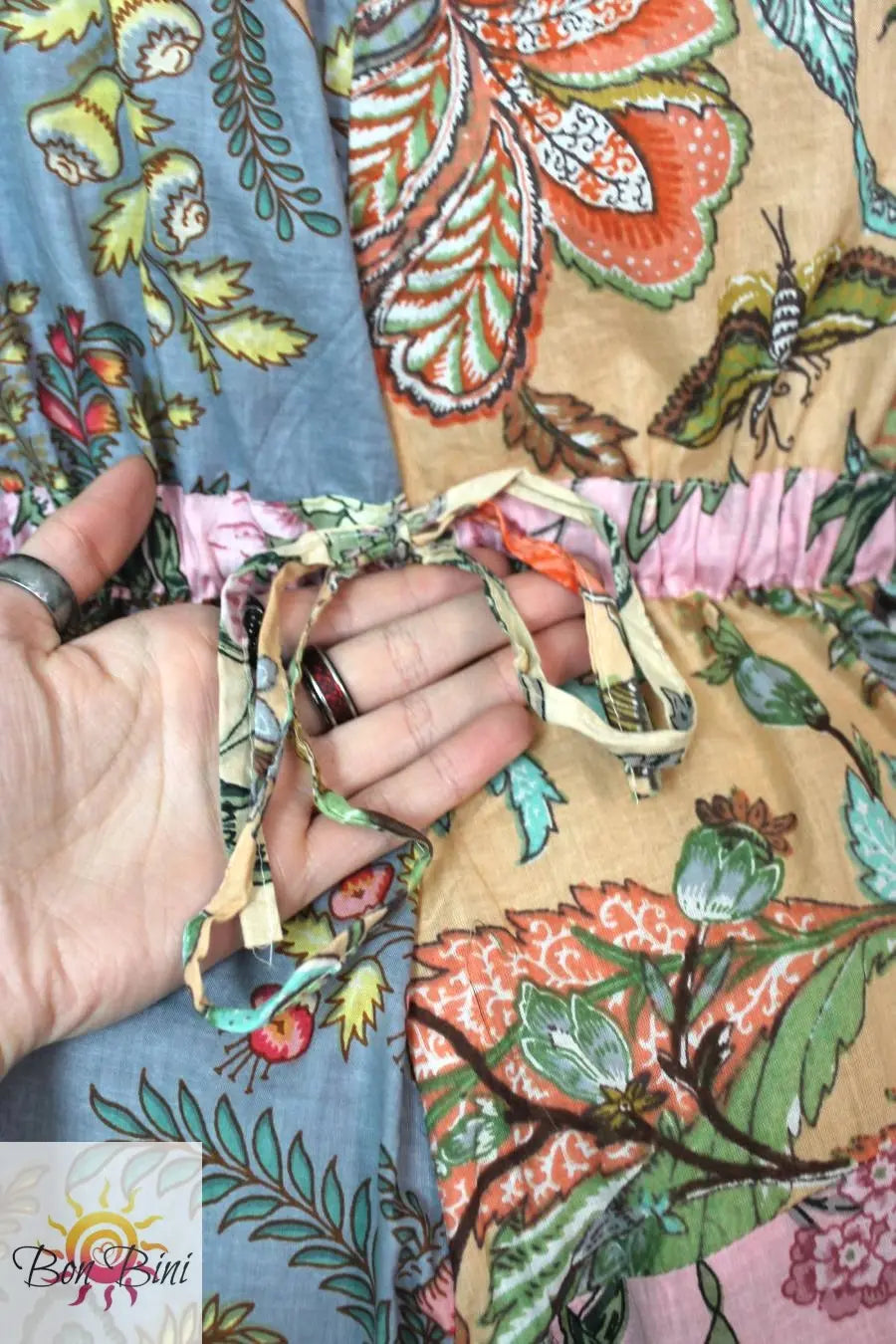 BB Pastel Garden Romance Patchwork Hippie Overalls