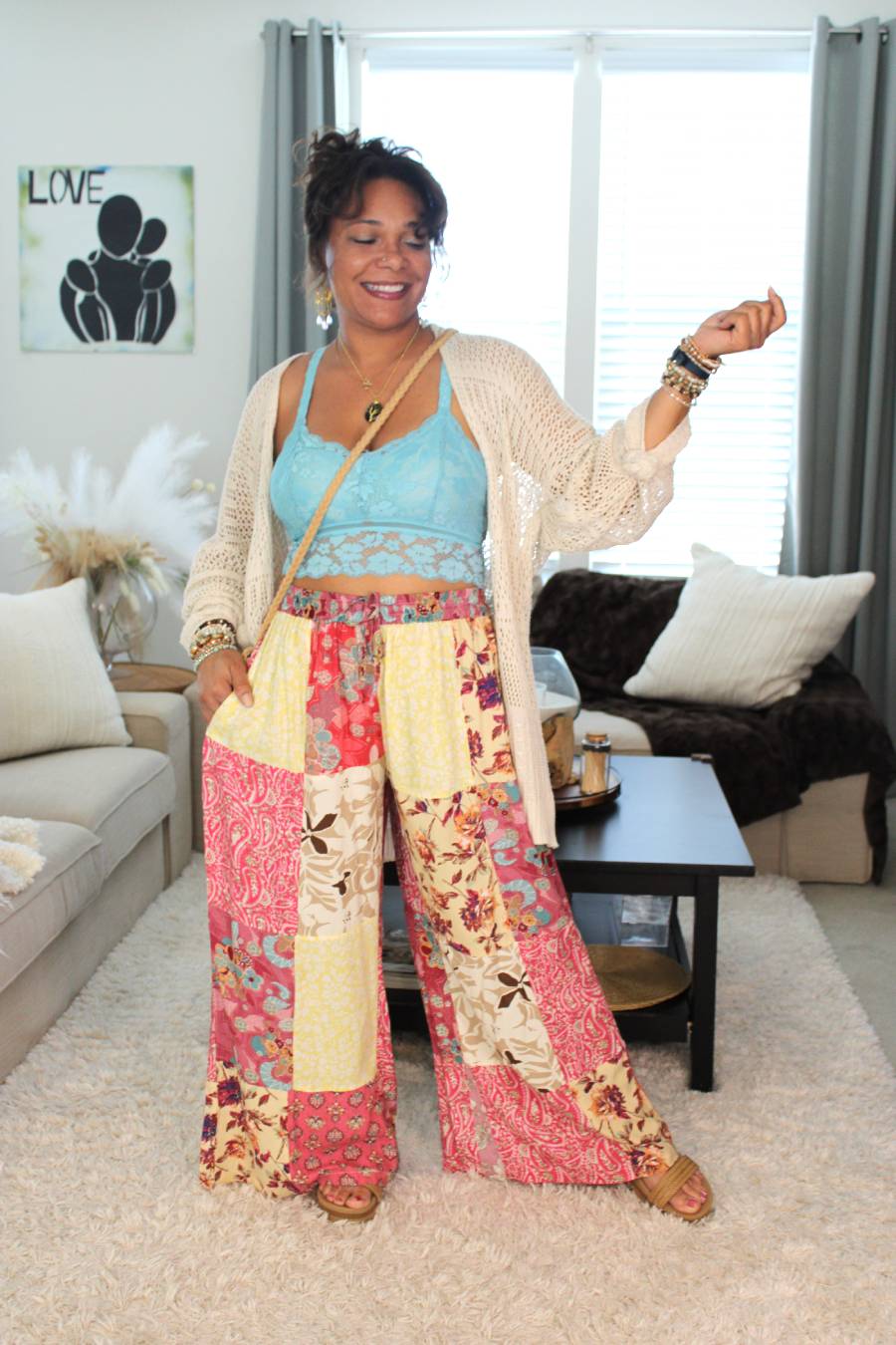BB Pink Summer Hippie Palazzo Pants