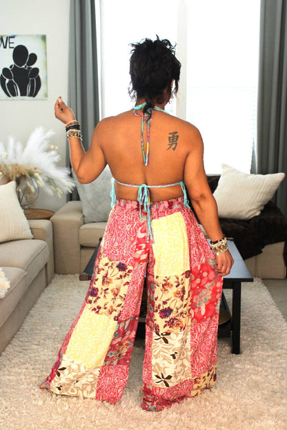 BB Pink Summer Hippie Palazzo Pants