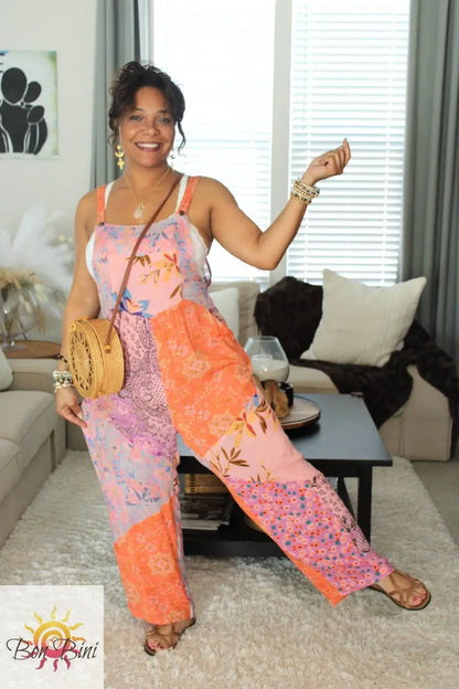 BB Secret Garden Boho Patchwork Overalls