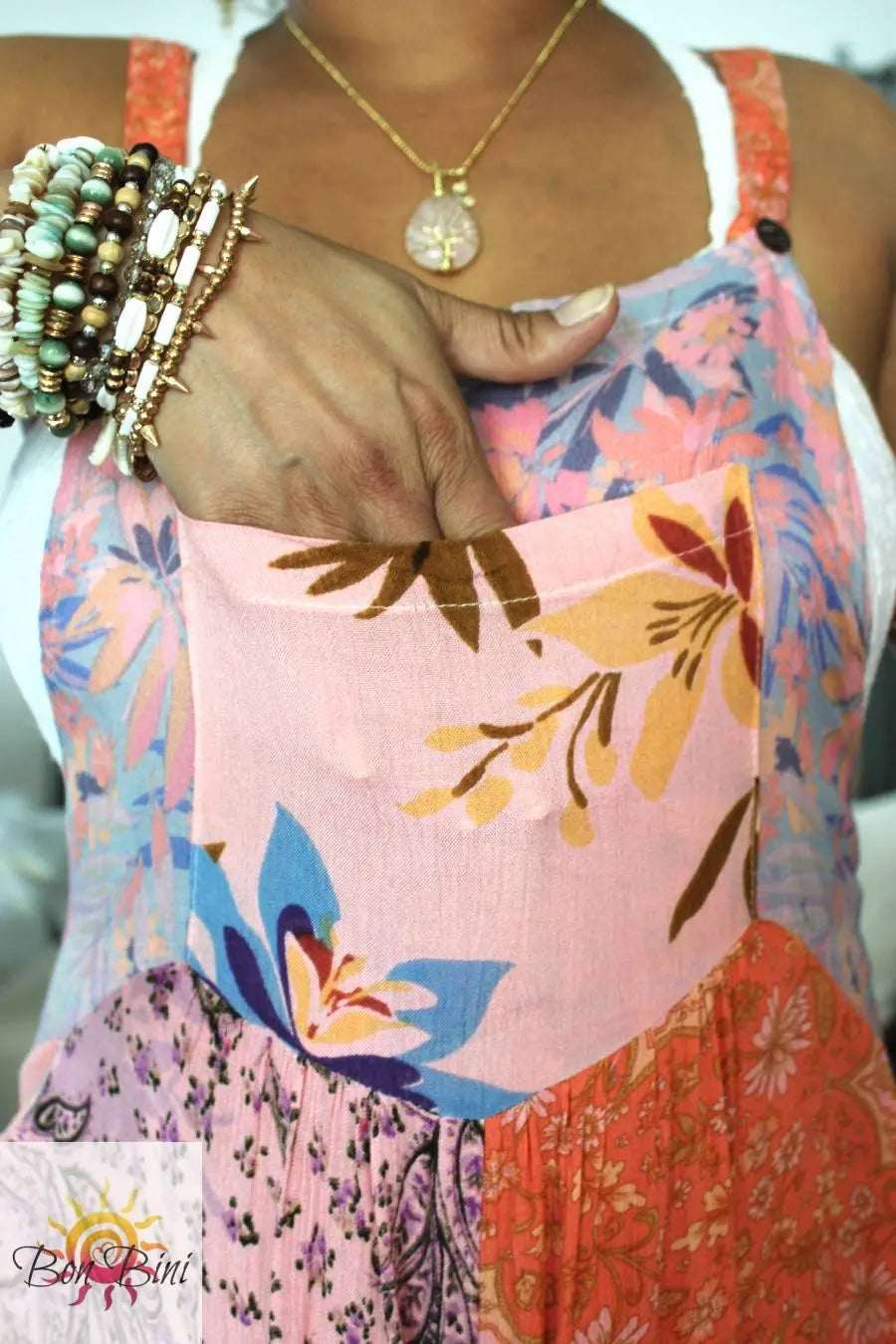 BB Secret Garden Boho Patchwork Overalls