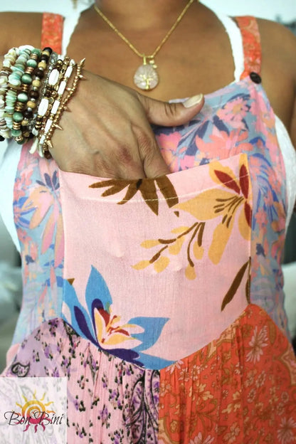 BB Secret Garden Boho Patchwork Overalls