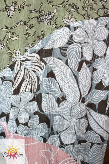 BB Serene Sage Meadows Patchwork Overalls