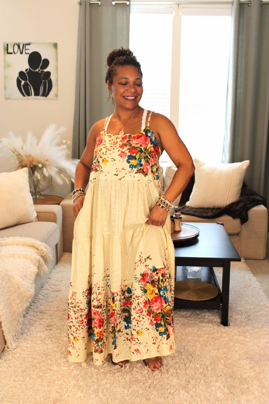 BB Through The Ivory Garden Floral Maxi Dress