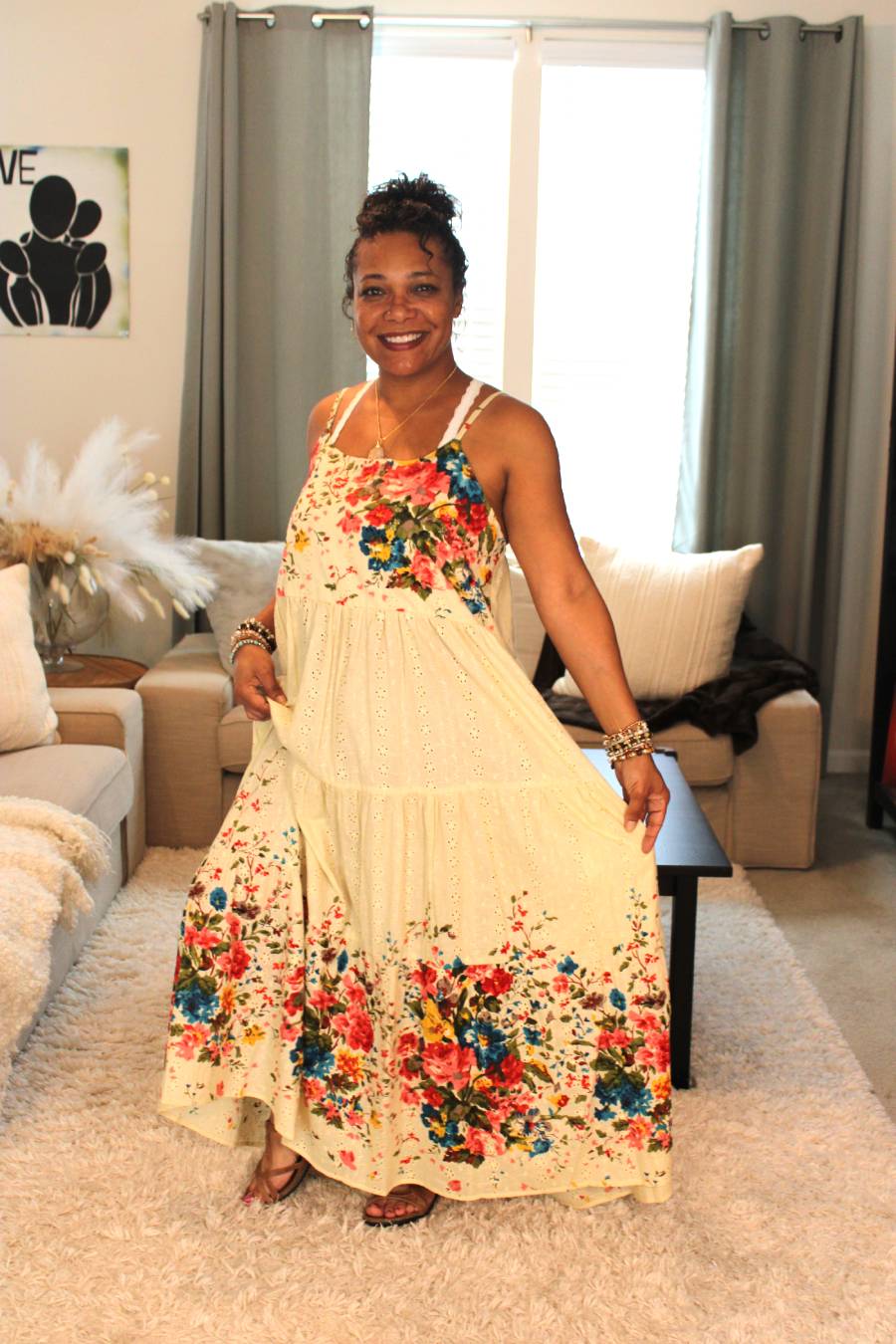 BB Through The Ivory Garden Floral Maxi Dress