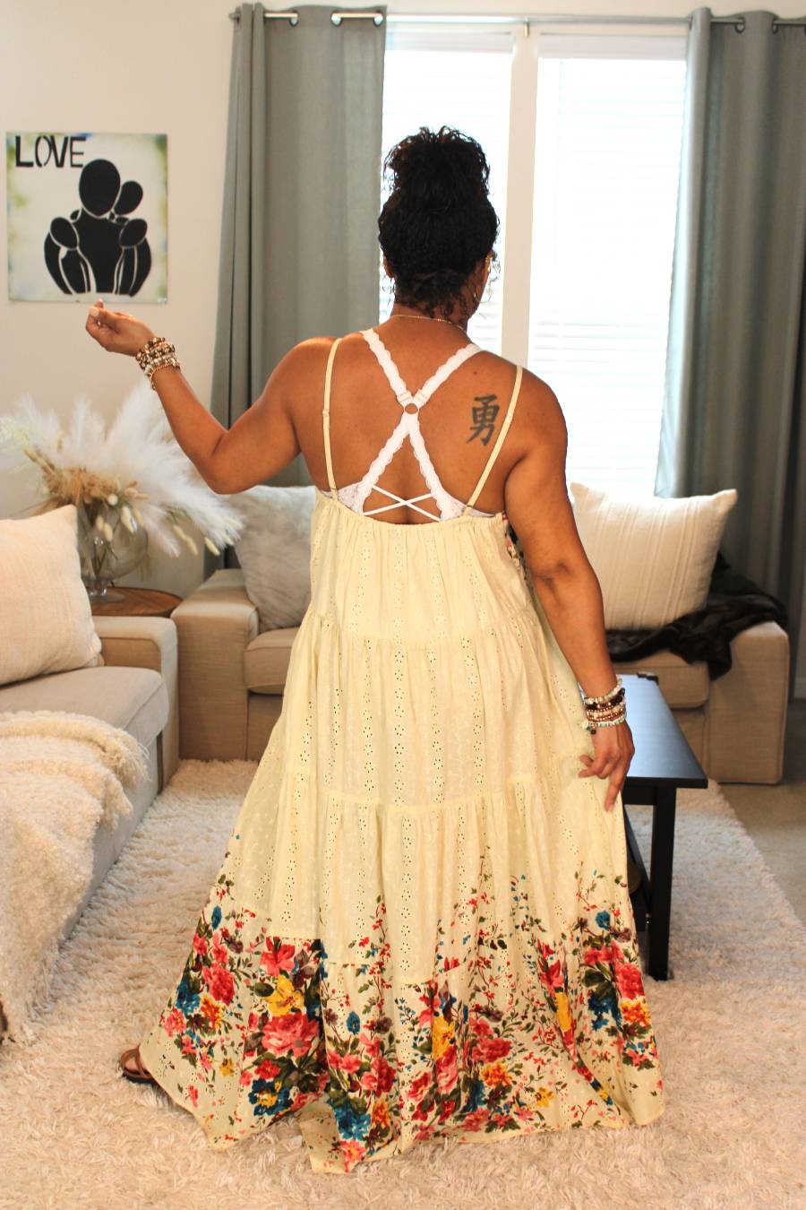 BB Through The Ivory Garden Floral Maxi Dress