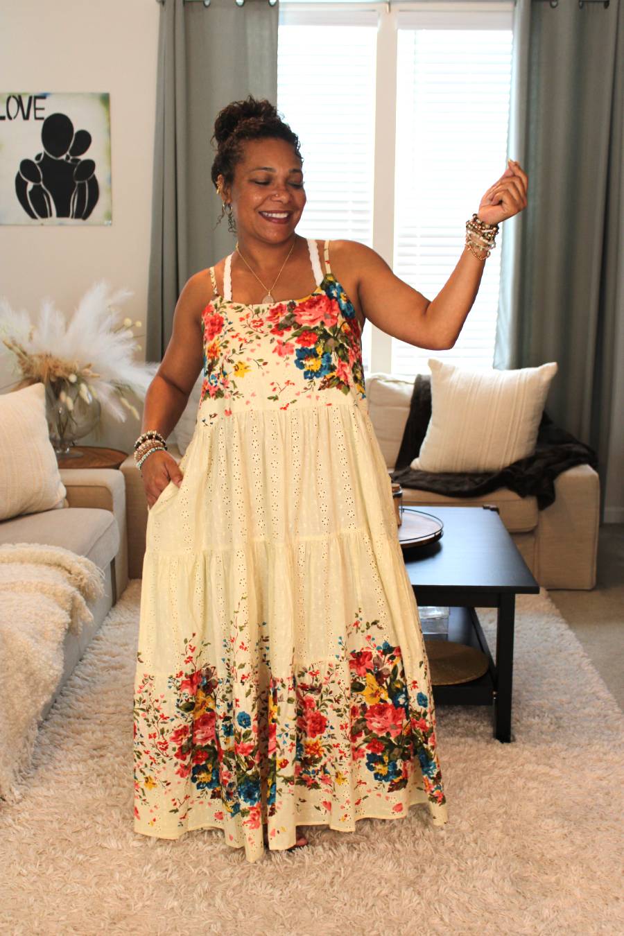 BB Through The Ivory Garden Floral Maxi Dress