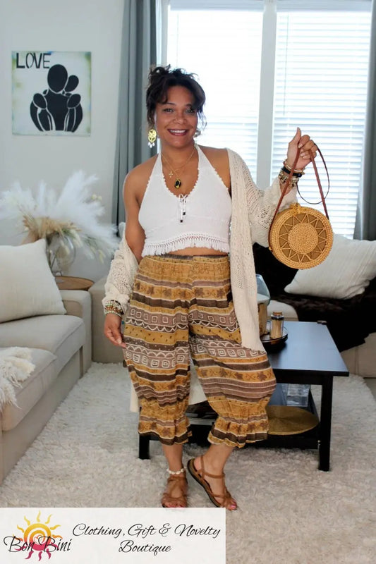 BB Tropical Chocolate Midi Capri Patchwork Bloomers