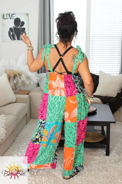BB Tropically Me Patchwork Romper