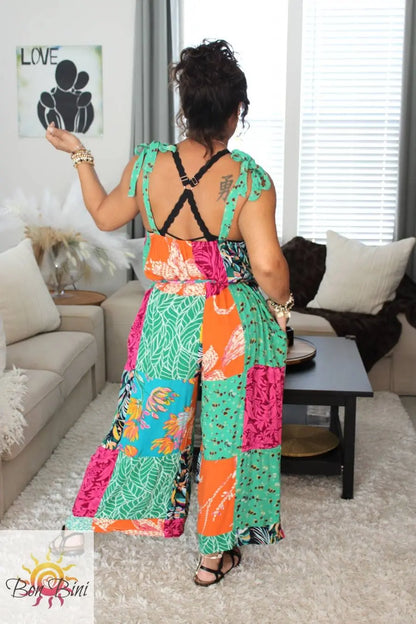 BB Tropically Me Patchwork Romper