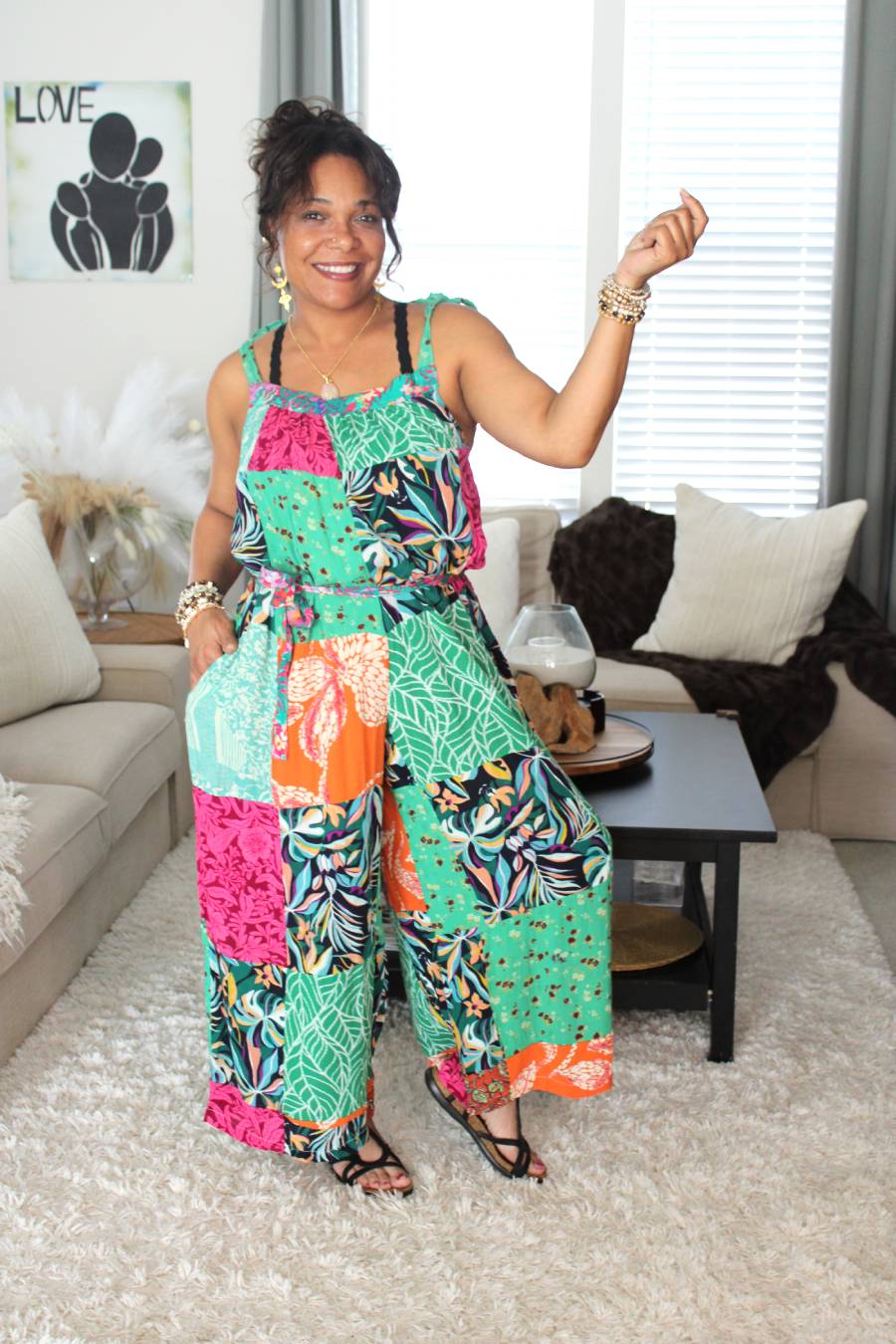 BB Tropically Me Patchwork Romper
