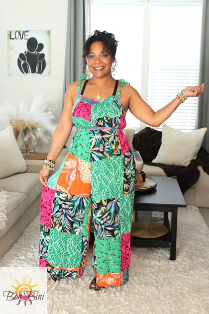 BB Tropically Me Patchwork Romper