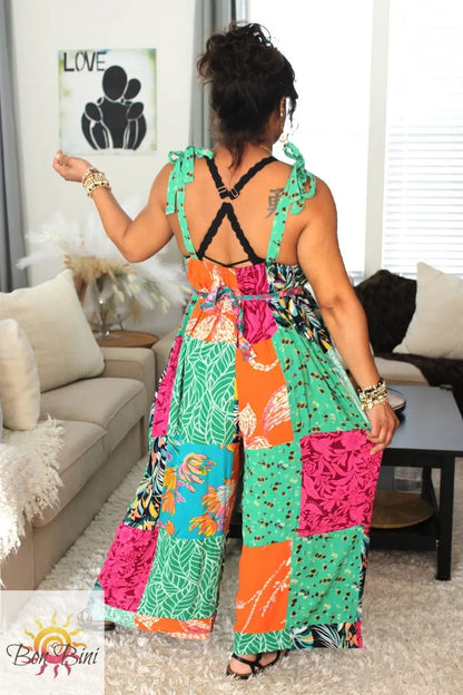 BB Tropically Me Patchwork Romper