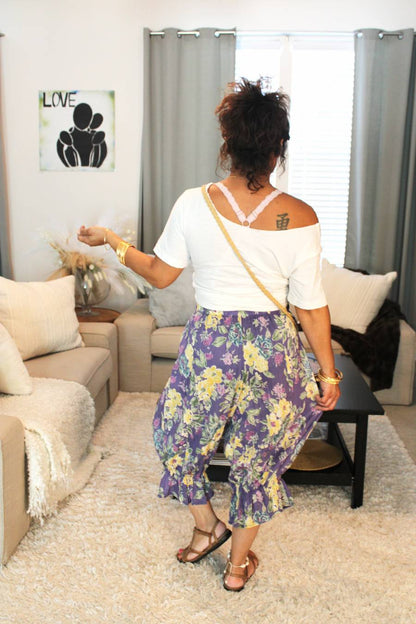 BB Whimsical Blooms Midi Capri Bloomer Shorts